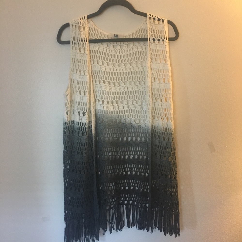 SOLD Ya L.A. Crochet Ombré Vest